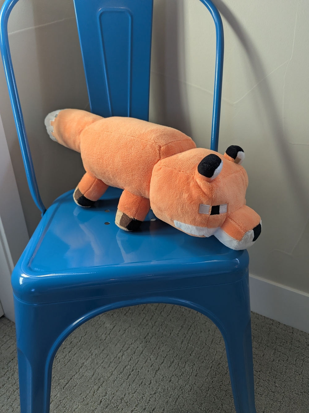 Orange Plush Minecraft Fox Stuffed Animal - Soft Kids Toy